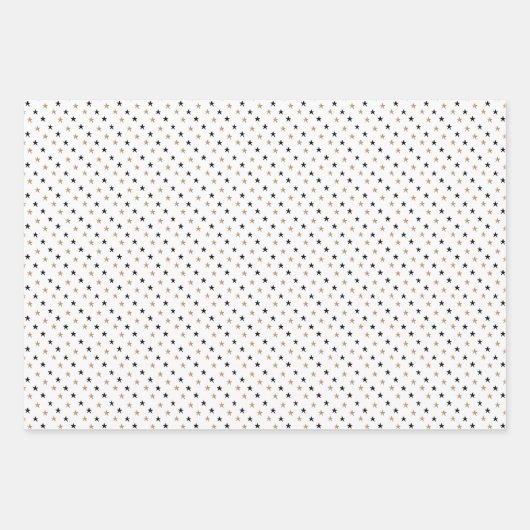 Elegantes Gold, Schwarz und Weiß Moderne Weihnacht Geschenkpapier Set (Vorderseite 3)