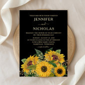 Elegantes Gold Schwarz & Weiß Gold Folieneinladung