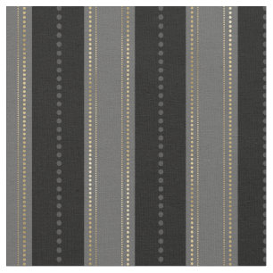 Elegantes Gold Schwarze Streifen Dos Art Deco Stoff