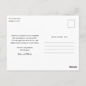 Elegantes Gold Script 3 Foto Baby Vielen Dank Postkarte (Rückseite)