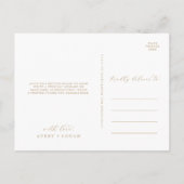 Elegantes Gold Script 3 Fotovorlage Vielen Dank Postkarte (Rückseite)