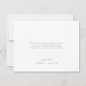 Elegantes Gold Script 4 Foto Collage Wedding Dankeskarte (Rückseite)