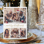 Elegantes Gold Script 4 Foto Collage Weihnachten