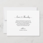 Elegantes Gold Script 5 Foto Hochzeit Vielen Dank Dankeskarte (Rückseite)