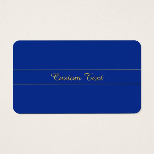 Elegantes Gold-Script auf Navy Blue Background (Vorderseite)
