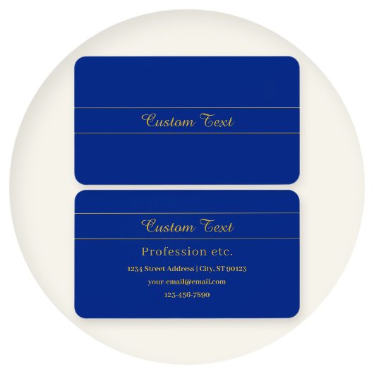 Elegantes Gold-Script auf Navy Blue Background