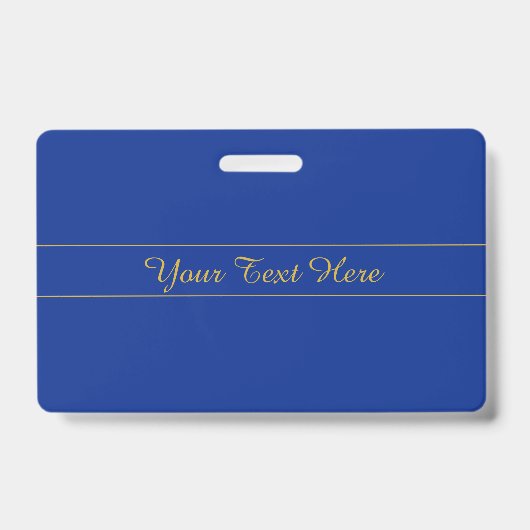 Elegantes Gold-Script auf Navy Blue Background Ausweis (Front)