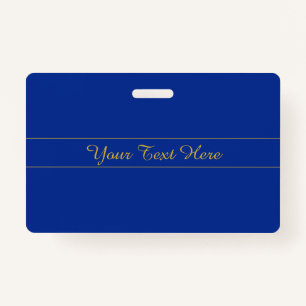 Elegantes Gold-Script auf Navy Blue Background Ausweis
