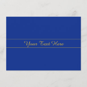 Elegantes Gold-Script auf Navy Blue Background Begleitkarte