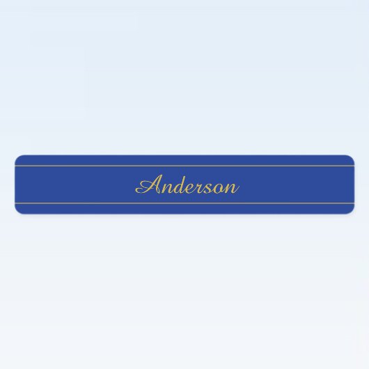 Elegantes Gold-Script auf Navy Blue Background Etiketten