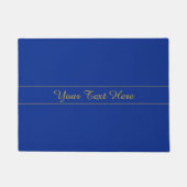 Elegantes Gold-Script auf Navy Blue Background Fußmatte (Vorderseite)