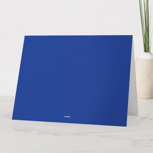 Elegantes Gold-Script auf Navy Blue Background Karte (Rückseite)