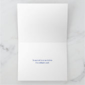 Elegantes Gold-Script auf Navy Blue Background Karte (Innenseite)