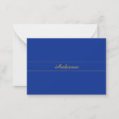Elegantes Gold-Script auf Navy Blue Background Mitteilungskarte (Vorderseite)