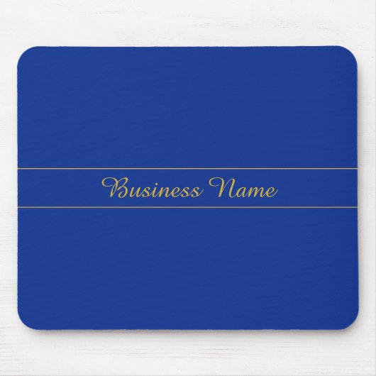 Elegantes Gold-Script auf Navy Blue Background Mousepad (Vorne)