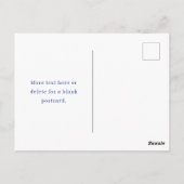 Elegantes Gold-Script auf Navy Blue Background Postkarte (Rückseite)