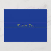 Elegantes Gold-Script auf Navy Blue Background Postkarte (Vorderseite)