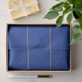 Elegantes Gold-Script auf Navy Blue Background Seidenpapier (Geschenk)