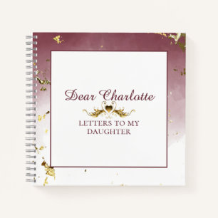 Elegantes Gold-Script   Briefe an meine Tochter Notizblock
