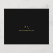 Elegantes Gold Script Budget Einladung zur Hochzei (Rückseite)