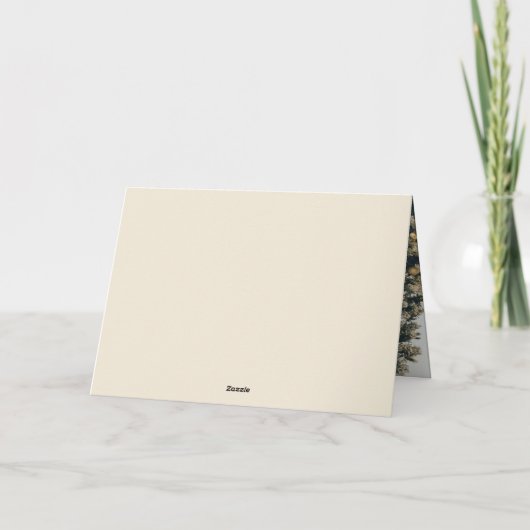 Elegantes Gold Script Custom Foto Weihnachten (Rückseite)