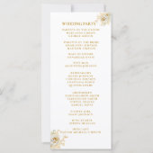 Elegantes Gold Script Floral Wedding Programm (Rückseite)