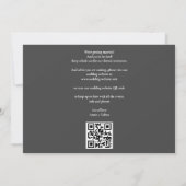 Elegantes Gold Script Foto QR Code Hochzeit Save The Date (Rückseite)