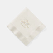Elegantes Gold Script "Frohe Weihnachten" Serviette (Ecke)