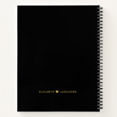 Elegantes Gold Script Heart Wedding Gästebuch Notizblock (Rückseite)