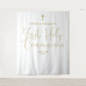 Elegantes Gold Script Hintergrund Wandteppich (Vorderseite)