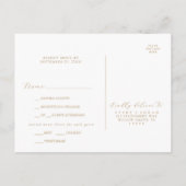 Elegantes Gold Script Menü Auswahl UAWG Postkarte (Rückseite)