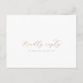 Elegantes Gold Script Menü Auswahl UAWG Postkarte (Vorderseite)