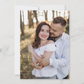 Elegantes Gold Script Mistletoe Foto Winter Weddin Einladung (Rückseite)