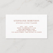 Elegantes Gold Script Monogram Modernes Beruflich Visitenkarte (Rückseite)