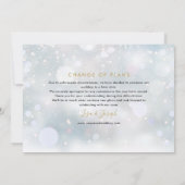 Elegantes Gold Script Neuer Plan Winterevent Save The Date (Rückseite)