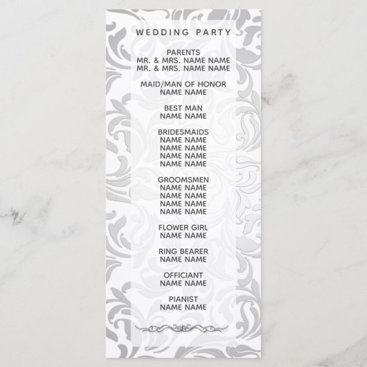 Elegantes Gold Script Personal Foto Wedding Progra Programm (Rückseite)