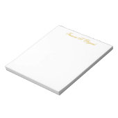 Elegantes Gold Script Personalisiert Notepad Notizblock (Rotiert)