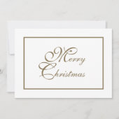 Elegantes Gold Script Personalisiert Weihnachten (Vorderseite)