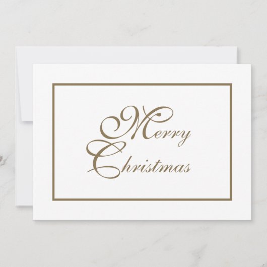 Elegantes Gold Script Personalisiert Weihnachten (Vorderseite)