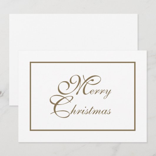 Elegantes Gold Script Personalisiert Weihnachten (Vorne/Hinten)