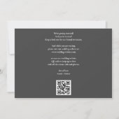 Elegantes Gold Script QR Code Foto Hochzeit Save The Date (Rückseite)