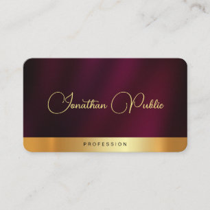 Elegantes Gold Script Text Luxury Premium Silk Visitenkarte