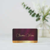 Elegantes Gold Script Text Luxury Premium Silk Visitenkarte (Stehend Vorderseite)