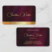 Elegantes Gold Script Text Luxury Premium Silk Visitenkarte (Vorne/Hinten)