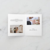 Elegantes Gold Script Vielen Dank Dankeskarte (Innenseite)