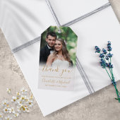 Elegantes Gold Script Vielen Dank für Ihr Hochzeit Geschenkanhänger