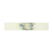 Elegantes Gold Script, White Rose Doppelrahmen Einladungsbanderole (Flach)