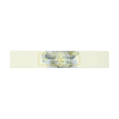 Elegantes Gold Script, White Rose Doppelrahmen Einladungsbanderole (Flach)