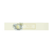 Elegantes Gold Script, White Rose Doppelrahmen Einladungsbanderole (Flach)