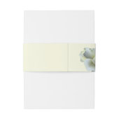 Elegantes Gold Script, White Rose Doppelrahmen Einladungsbanderole (Rückseitenbeispiel)